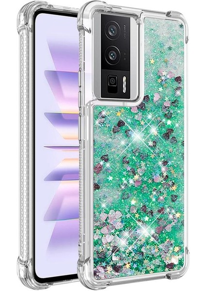 Xiaomi Poco F5 Pro Darbeye Sıvı Temizle Akan Tpu Sevimli Telefon Kılıfı (Yurt Dışından)