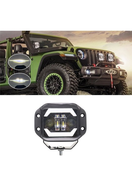 5 Inç Araba LED Iş Işıkları Angel Gözler Kare Spotlar Ön Tampon Örgü Sis Farları Wranglers Için Uygun (Yurt Dışından) fiyatları