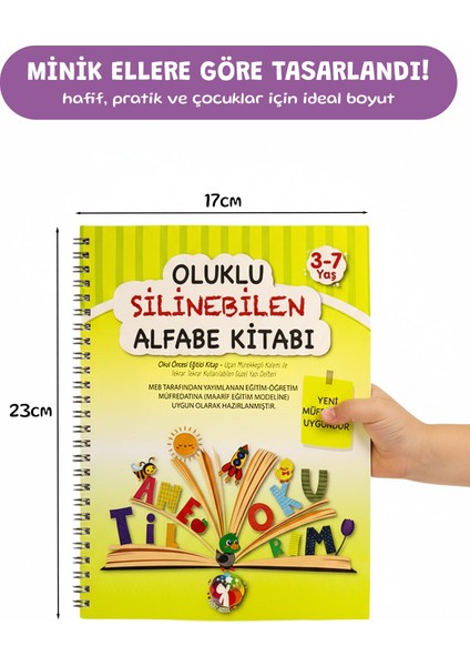 Oluklu Silinebilen Yazı Kitabı Seti (Alfabe + Sayılar) | Kabartmalı Yaz-Sil Eğitim Seti, Sihirli Kalemli, Okul Öncesi Harf ve Rakam Öğrenme, 3–7 Yaş fiyatları