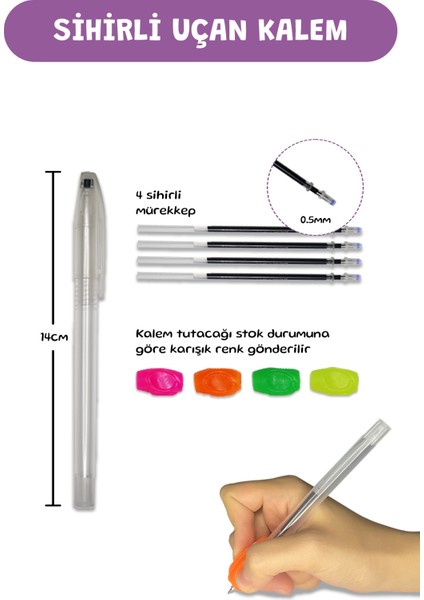 Oluklu Silinebilen Yazı Kitabı Seti (Alfabe + Sayılar) | Kabartmalı Yaz-Sil Eğitim Seti, Sihirli Kalemli, Okul Öncesi Harf ve Rakam Öğrenme, 3–7 Yaş