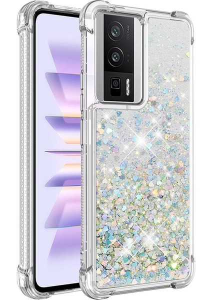 Xiaomi Poco F5 Pro Darbeye Sıvı Temizle Akan Tpu Sevimli Telefon Kılıfı (Yurt Dışından)