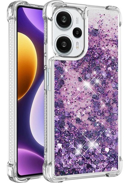 Xiaomi Poco F5 5g Tpu Koruyucu Quicksand Sıvı Temizle Telefon Kılıfı (Yurt Dışından)