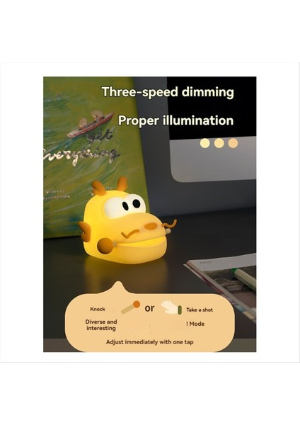 Longbao Ahşap Balık Gece Lambası USB Şarj Üç Vitesli Ayarlanabilir Pat Lamba Sevimli Çizgi Film Eğlenceli Süs Silikon Lamba (Yurt Dışından) indirimleri