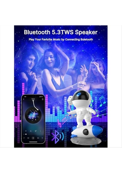 Astronot Galaxy Projektör, Galaxy Night Light Projector, Uzaktan ve Uygulama Kontrolü Olan Çocuklar Için Uzay Arkadaşı Projektörü (Yurt Dışından) indirimleri