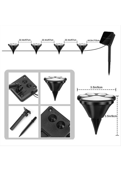 Kablosuz Set 4 Güneş Köpek Baskı Işıkları Bahçe Heykeli Fener LED Yol Işık Dış Hayvan Pet Lambası Çok Molor (Yurt Dışından) indirimleri