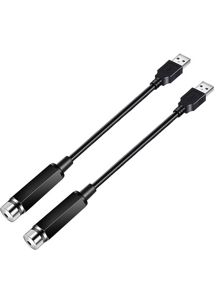 2pcs Gece Işık Projektör Araba Iç Işıklar Yıldızlı Lamba LED USB Powered Romantik Ev Çatı Araç Dekoru, Mor+Mavi (Yurt Dışından)