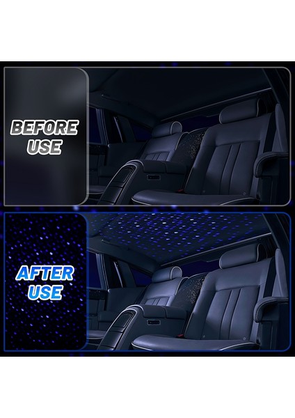 2pcs Gece Işık Projektör Araba Iç Işıklar Yıldızlı Lamba LED USB Powered Romantik Ev Çatı Araç Dekoru, Mor+Mavi (Yurt Dışından) indirimleri