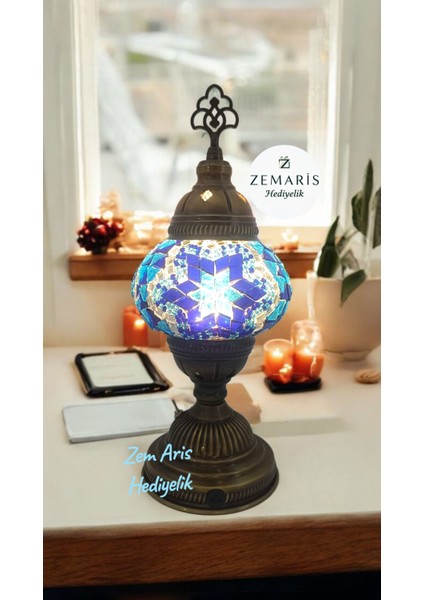 El Yapımı Şarjlı Masa Lambası Abajur