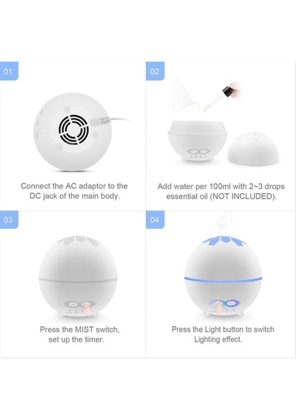 Aromaterapi Makinesi 400ML Ultrasonik Esansiyel Yağ Difüzörü Ev Dekoratif Aromaterapi Nemlendiricisi Abd Fişi (Yurt Dışından) indirimleri