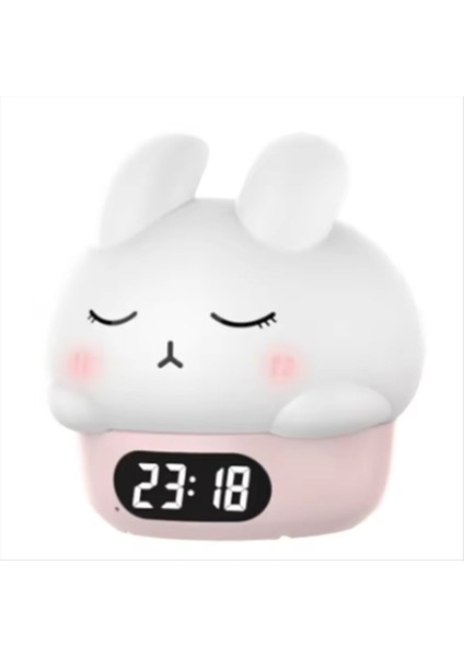 Sevimli Gece Işığı Saati: Uyumak Için Sana Eşlik Edin Tavşanlar Pat Gece Işık Çalar Yatak Odası Yatak (Yurt Dışından)