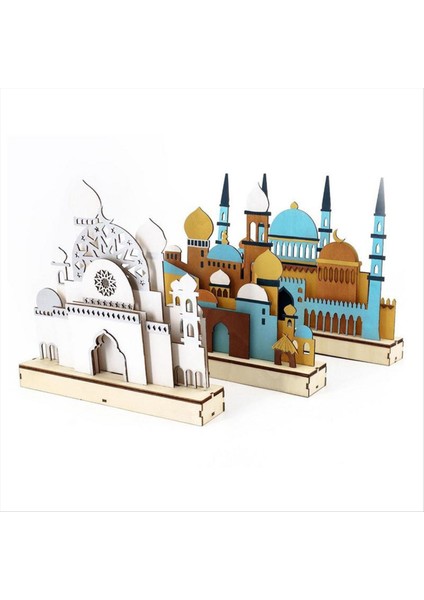 C Ahşap Eid Mübarek LED Gece Işık Müslüman Ramazan Dekoru Ev Islam Müslüman Partisi Mübarek Dekor Parti Malzemeleri (Yurt Dışından) modelleri