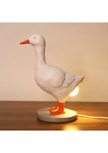 Ördek Lambası, 3D Ördek Masası Lambası, Hayata Benzeyen LED Ellamp, Reçine Ördek Gece Işığı USB Beyaz (Yurt Dışından) fiyatları