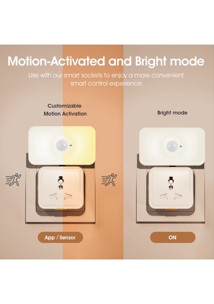 Tuya Wifi Insan Hareket Algılama Pir Sensörü Sıcak Beyaz Işık Sensörü Gece Işık Akıllı Ev Sesli Uzaktan (Yurt Dışından) modelleri