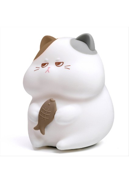 Sevimli Silikon Kedi Gecesi Işık Dimmable Kreş Uyku Işığı Kawaii Kablosuz Dokunmatik Işık Çocuklar Odası Dekor B (Yurt Dışından)