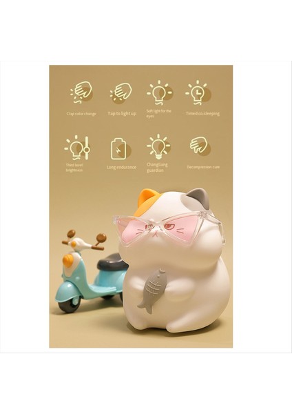 Sevimli Silikon Kedi Gecesi Işık Dimmable Kreş Uyku Işığı Kawaii Kablosuz Dokunmatik Işık Çocuklar Odası Dekor B (Yurt Dışından) fiyatları