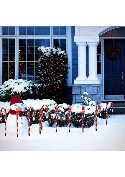 Noel Şeker Kamışı Yol Işıkları Güneş Powered Noel Dekorasyonları Pisap Işıkları 1 Ila 8 LED Payt Işıkları Zemin Lambası (Yurt Dışından) fiyatları