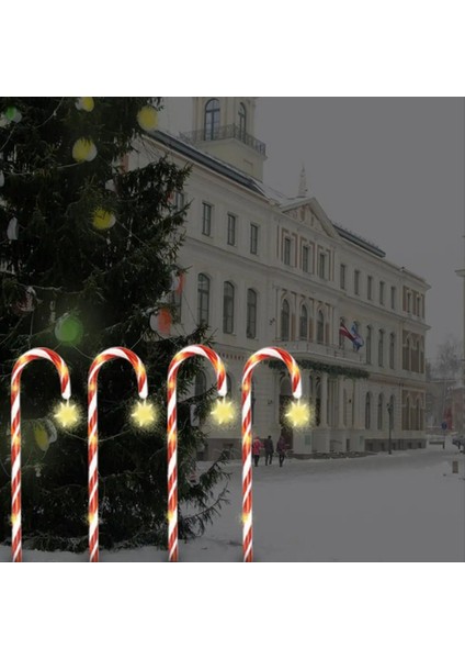 Noel Şeker Kamışı Yol Işıkları Güneş Powered Noel Dekorasyonları Pisap Işıkları 1 Ila 8 LED Payt Işıkları Zemin Lambası (Yurt Dışından) indirimleri