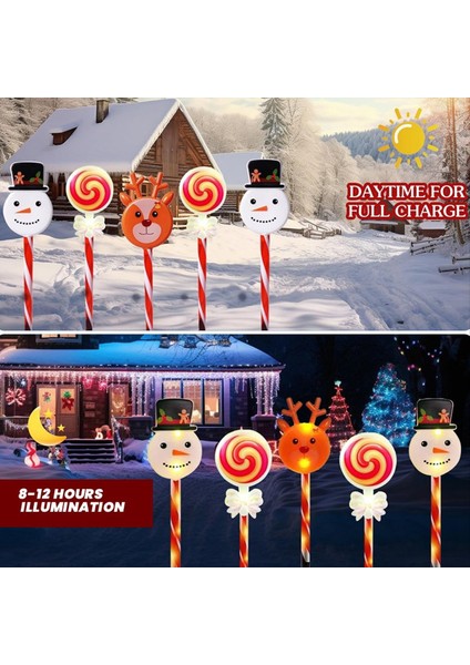 10 Pcs Güneş Noel Dekorasyon Işıkları 8 Işık Modu Işık IP65 Su Geçirmez Noel Dekor Işık Bahçe Yard Yürüyüş Yolu (Yurt Dışından) fiyatları