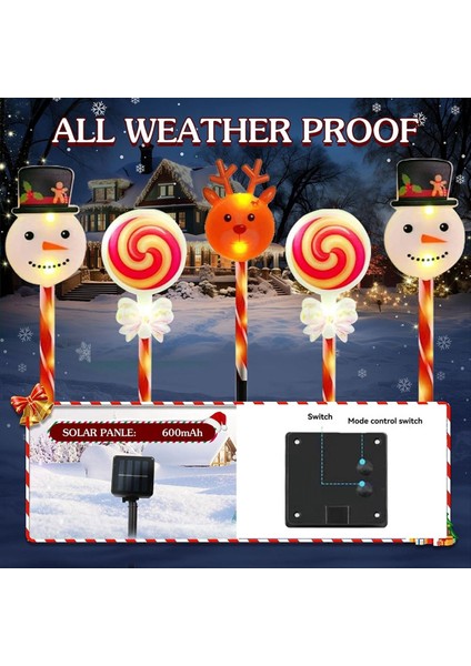 10 Pcs Güneş Noel Dekorasyon Işıkları 8 Işık Modu Işık IP65 Su Geçirmez Noel Dekor Işık Bahçe Yard Yürüyüş Yolu (Yurt Dışından) modelleri