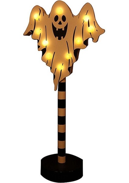 Cadılar Bayramı Hayalet Festival Modelleme Işıkları Kabak Hayalet Kafatası Dekoratif Işıklar Ahşap Cadılar Bayramı Işıkları (Yurt Dışından)