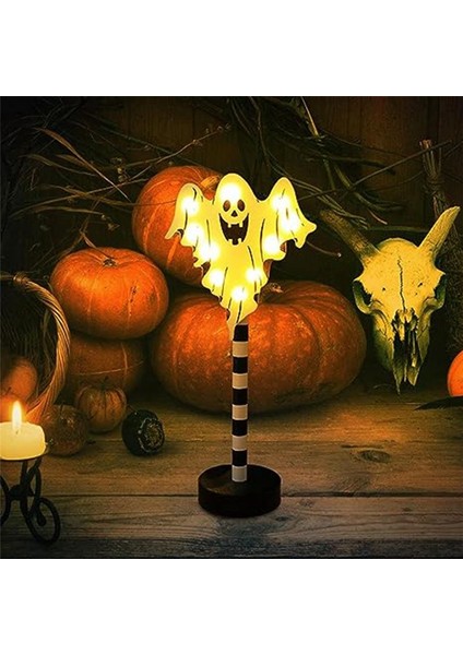 Cadılar Bayramı Hayalet Festival Modelleme Işıkları Kabak Hayalet Kafatası Dekoratif Işıklar Ahşap Cadılar Bayramı Işıkları (Yurt Dışından) fırsatları