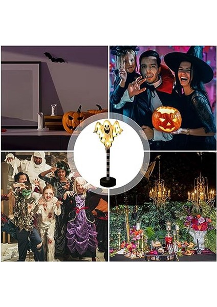 Cadılar Bayramı Hayalet Festival Modelleme Işıkları Kabak Hayalet Kafatası Dekoratif Işıklar Ahşap Cadılar Bayramı Işıkları (Yurt Dışından) indirimleri