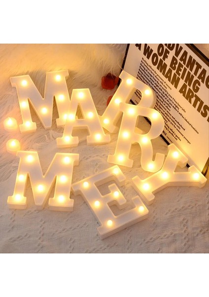 Aydınlık Harf Lambası LED Lamba Doğum Günü Düğün Teklifi Dekorasyon Alfabetik Gece Işığı (Yurt Dışından) fiyatları