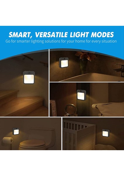 Hareket Sensörü LED Gece Işık Lambaları Çocuk Gecesi Işık Akıllı LED Gece Lambası Başucu Masa Yatak Odası Nigh Eu Fiş (Yurt Dışından) fırsatları