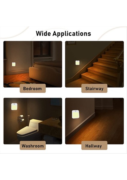 Hareket Sensörü LED Gece Işık Lambaları Çocuk Gecesi Işık Akıllı LED Gece Lambası Başucu Masa Yatak Odası Nigh Eu Fiş (Yurt Dışından) indirimleri