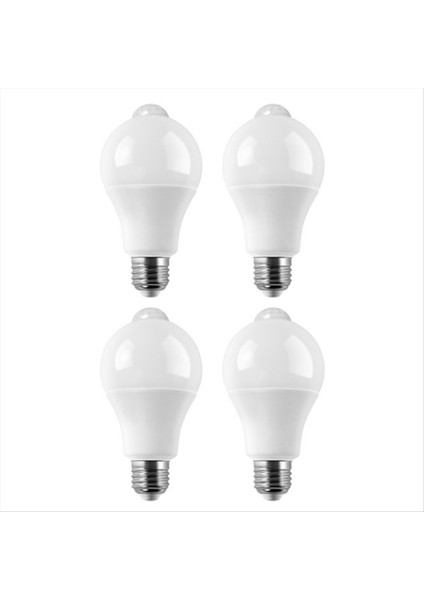 4pc E27 LED Hareket Sensörü LED Lam Lamp Pır Sensör Ampul Oto Açık/kapalı Gece Işığı Sundurma Merdivenleri Garaj Işıkları 12W (Yurt Dışından)