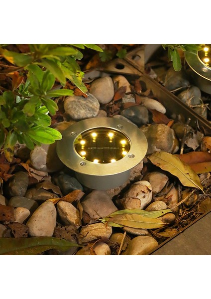 Güneş Zemin Işıkları Dış Mekan Güneş Su Geçirmez LED Işık Bahçe Bahçesi Adım ve Geçit Sıcak Beyaz LED Güneş Işıkları (Yurt Dışından) fırsatları