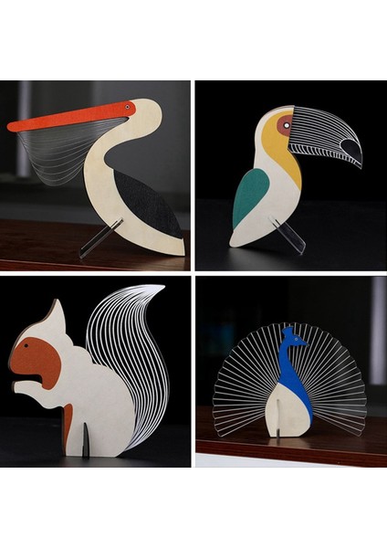 F Dekoratif Işık Ahşap Hayvan Süslemesi Ev Yatak Odası Oturma Odası Dekorasyon Si (Yurt Dışından) fiyatları