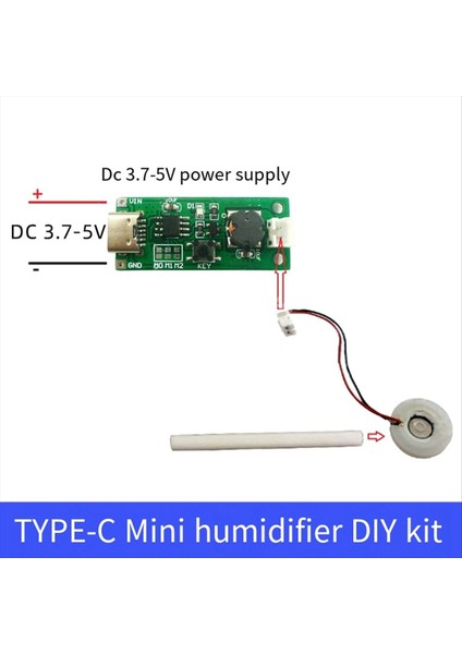 USB Mini Nemlendirici Dıy Kiti Dc 3.7-5.5V Tip-C Mini Nemlendirici Dıy Kiti 330MA Ana Sayfa Ultrasonik Hava Nemlendiricisi (Yurt Dışından) fiyatları