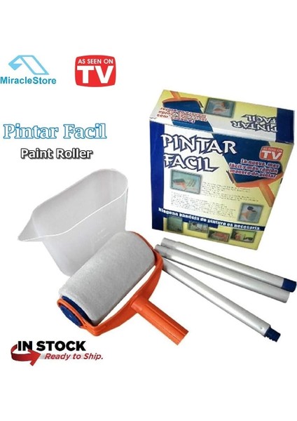 Pintar Facil Pratik Damlatmayan Boya Rulosu ve Fırçası