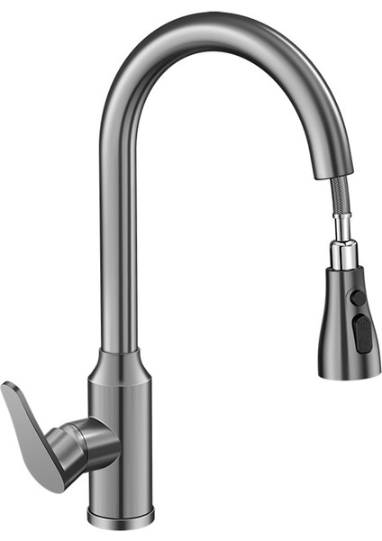 Mutfak Muslukları 304 Paslanmaz Çelik Çekin Mutfak Lavabo Su Musluk Güvertesi Monte Mikser Başlıklar Sıcak Soğuk Musluklar Üçüncü Dişli (Yurt Dışından)