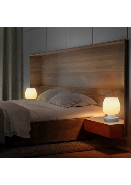 Dokunmatik Cam Masa Işığı LED Dimmitable Başucu USB Gece Işığı 2, 2 Ampul (Yurt Dışından) modelleri