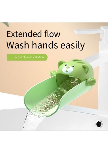 Musluk Genişletici Bebek El Yıkama Genişletici Çocuk Silikon Karikatür Anti-Ölçeklendirme ve Sıçrayan Su Yeşili (Yurt Dışından) fiyatları