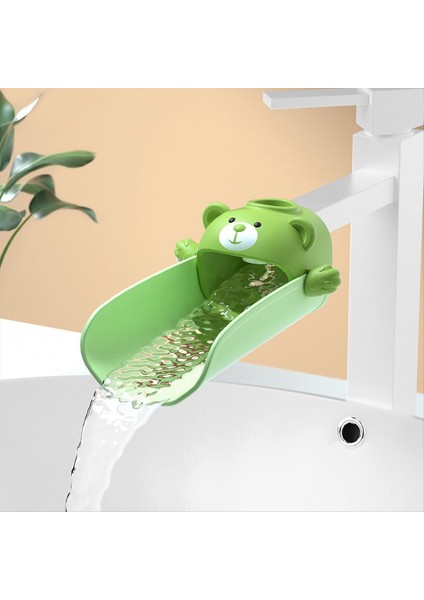Musluk Genişletici Bebek El Yıkama Genişletici Çocuk Silikon Karikatür Anti-Ölçeklendirme ve Sıçrayan Su Yeşili (Yurt Dışından) modelleri