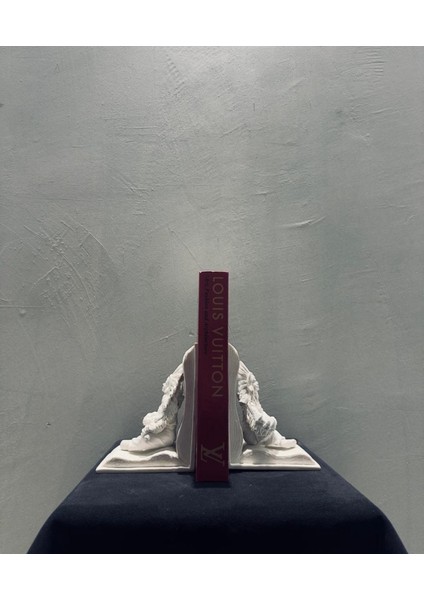 Kızılderili Reisi Figürlü Dekoratif Kitap Desteği (2 Parça) – 18X14 cm Etnik Masa fiyatları