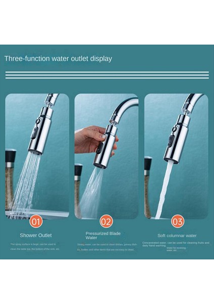 Döner Mutfak Musluğu Çok Fonksiyonlu Sıyırıcı Evrensel Sıçrama Koşullu Bubble Maker Booster Genişletici Su Nozumu (Yurt Dışından) fiyatları