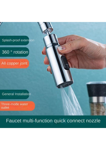 Döner Mutfak Musluğu Çok Fonksiyonlu Sıyırıcı Evrensel Sıçrama Koşullu Bubble Maker Booster Genişletici Su Nozumu (Yurt Dışından) fırsatları