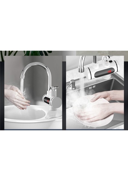 Elektrikli Sıcak ve Soğuk Su Isıtıcı Musluğu Hızlı Isıtma Musluk Su Isıtıcı Musluk Konektör For Musluk 3000W Us Fiş (Yurt Dışından) modelleri