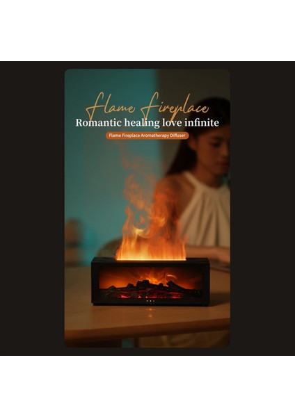 Alev Aroma Difüzör Şömine Esansiyel Yağ Difüzör Hava Nemlendiricisi Gerçekçi Ateş Gecesi Işığı ile Serin Sis Farkı (Yurt Dışından) fiyatları