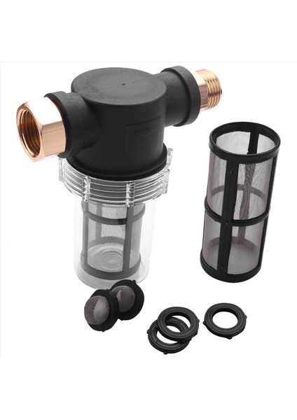 Tortu Filtre Eki Bahçe Hortumu Giriş Basınçlı Dış Bahçe Suyu (100 Mesh Screen) + Ekstra 100MESH Filtre, 3 O-Ring 2 Filtre Hortumu Yıkayıcı (Yurt Dışından)
