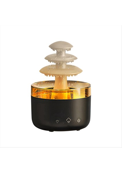 Bulut Yağmur Air Nemlendirici Uçucu Yağ Aromaterapi Difüzör USB Sessiz Mist Hava Hava Nemlendirici 7 Renkli Işık Abd Fişi (Yurt Dışından)