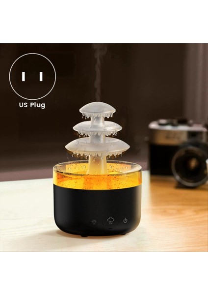 Bulut Yağmur Air Nemlendirici Uçucu Yağ Aromaterapi Difüzör USB Sessiz Mist Hava Hava Nemlendirici 7 Renkli Işık Abd Fişi (Yurt Dışından) fiyatları