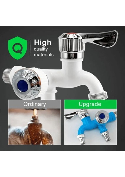 2pcs 2 Yollu Musluk Musluk Ayırıcı Bahçe Hortum Splitter Su Spigot Splitter, Açık Çift Musluklar Su Musluk, Yeşil (Yurt Dışından) indirimleri