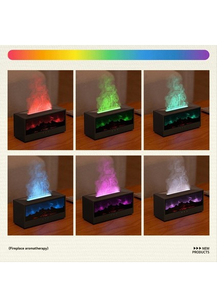 Flame Esansiyel Yağ Difüzörü 3dflame Şömine Aromaterapi Makinesi Renkli Nemlendirici Yatak Odası Için Remotecontrol By B (Yurt Dışından)