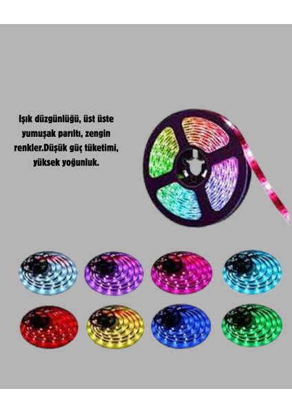 Renkli Smart LED Şerit – Suya Dayanıklı, Esnek, Enerji Tasarruflu fırsatları