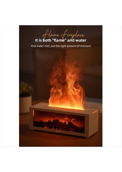 Alev Aroma Difüzör Şömine Esansiyel Yağ Difüzör Hava Nemlendiricisi Gerçekçi Ateş Gecesi Işığı ile Serin Sis Farkı (Yurt Dışından) fırsatları